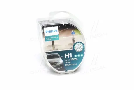 Авто лампа / 2 шт. / 12V / 55W / тип: H1 / цоколь: P14,5s / 3450K / 1550 lm / PHILIPS 12258XVPS2