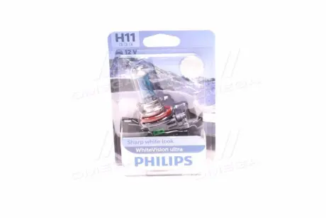 Авто лампа / 1 шт. / 12V / 55W / тип: H11 / цоколь: PGJ19-2 / 4000K / 1350 lm / PHILIPS 12362WVUB1