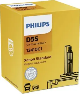 Автомобiльна лампа: 12 [В] Ксенон D5S Vision 25W цоколь PK32d світлова темп. 4 500K PHILIPS 12410C1