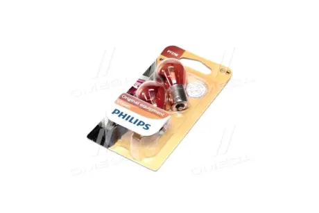 Автомобiльна лампа: 12 [В] (к-кт 2шт) PY21W Vision 21W цоколь BAU15s Blister PHILIPS 12496NAB2