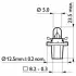 Автомобiльна лампа: 12 [В] BAX BX8.5d біла 1,12W цоколь BX8.5d white PHILIPS 12638CP (фото 3)