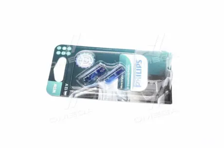 Авто лампа / 2 шт. / 12V / 5W / тип: W5W / цоколь: W2.1x9.5d / 3300K / 50 lm / PHILIPS 12961XVPB2