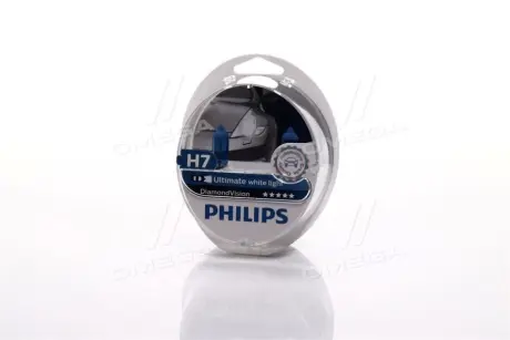 Сервісний набір:: 12 [В] H7 DiamondVision 55W цоколь PX26d 5 000K,Blister PHILIPS 12972DVS2