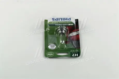 Автомобiльна лампа: 12 [В] H7 LongLife EcoVision 55W цоколь PX26d Blister PHILIPS 12972LLECOB1