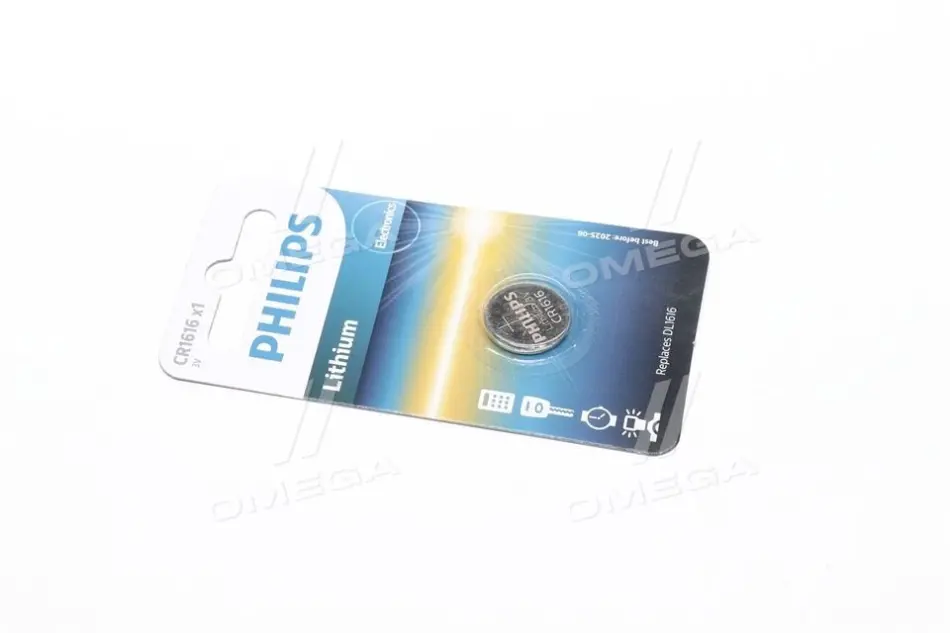 Батарейки кнопкові, літієві PHILIPS CR1616/00B (фото 1)
