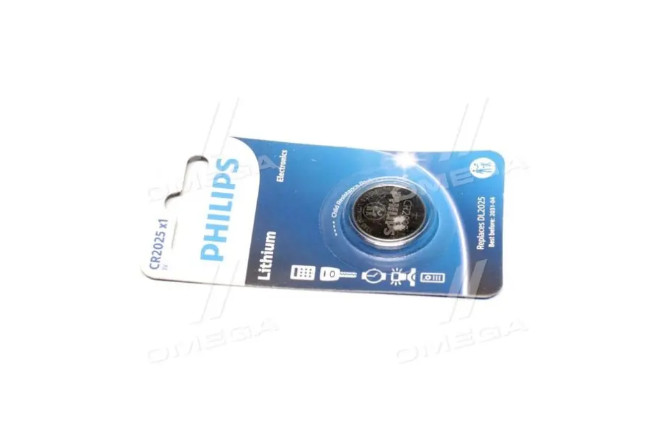 Батарейки кнопкові, літієві PHILIPS CR202501B (фото 1)