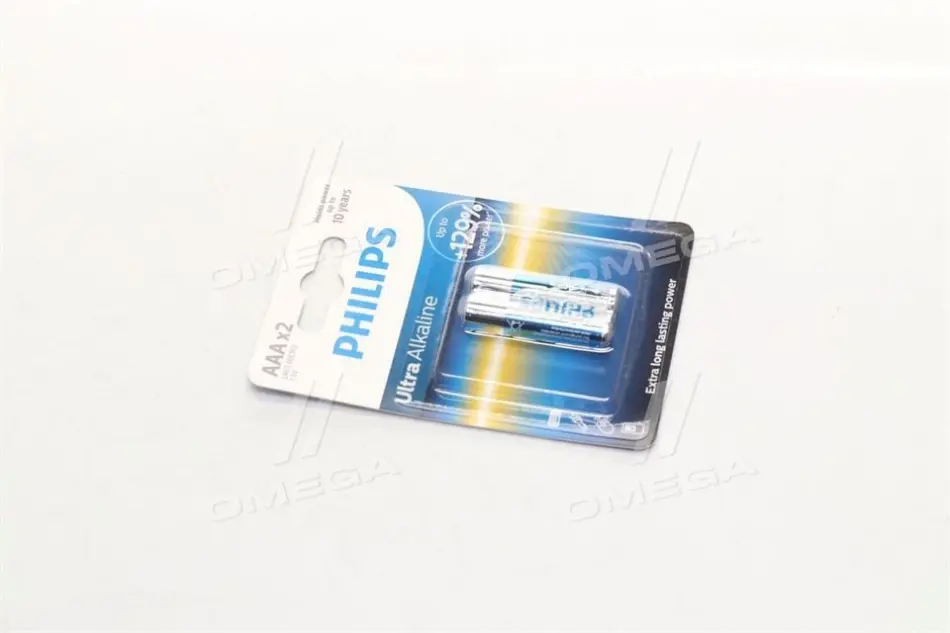 Батарейки циліндричні, лужні PHILIPS LR03E2B/10 (фото 1)