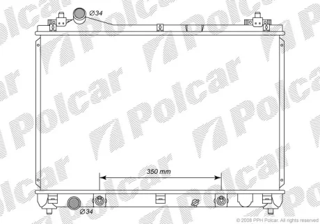 Радиатор охлаждения двигателя SGV 05- АКПП POLCAR Polcar 7426082