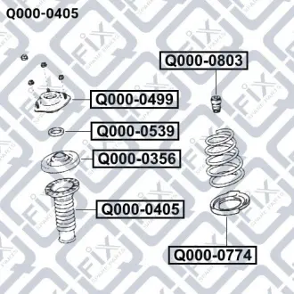 Пильовик переднього амортизатора Q-fix Q0000405