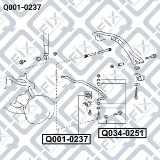 Втулка переднього стабілізатора Q-fix Q001-0237
