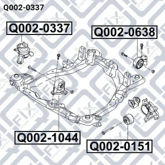 Подушка двигуна права (гідравлічна) Q-fix Q002-0337 - фото 4 Подушка двигуна права (гідравлічна) Q-fix Q002-0337