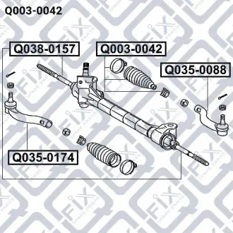 Пильовик кермової рейки Q-fix Q0030042