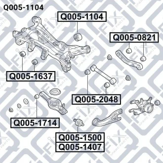 Сайлентблок подушки диференціала Q-fix Q005-1104