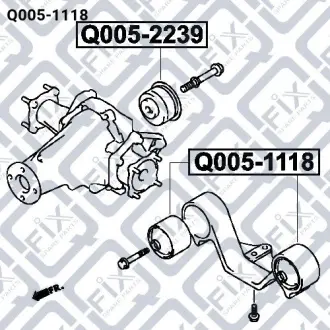 Сайлентблок заднего дифференциала Q-FIX Q-fix Q005-1118