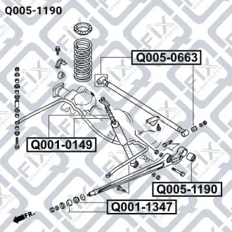 Сайлентблок задньої підвіски Q-fix Q005-1190