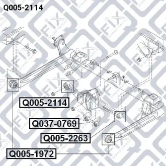 Сайлентблок важеля задньої балки Q-fix Q0052114
