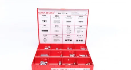Комплект з\'єднувачів трубок гальмівних d=3.1-4.0 (К-кт 25 шт.) QUICK BRAKE 0001C