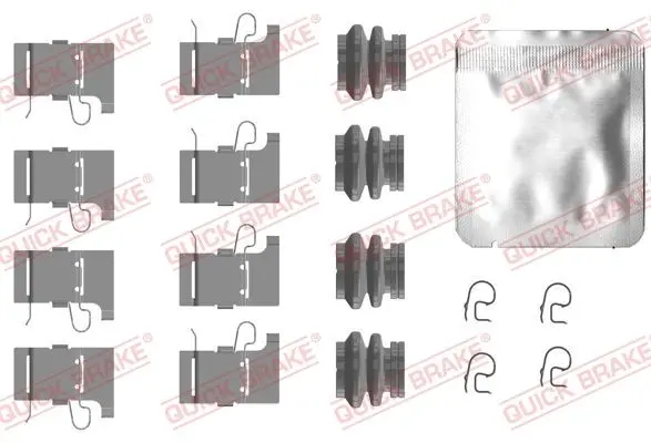 Монтажний набір гальмівних колодок задн LEXUS NX TOYOTA CAMRY, C-HR, COROLLA CROSS, RAV 4 V, YARIS CROSS VW T-ROC 1.0-3.5 07.14- QB109-0084 QUICK BRAKE 1090084 (фото 1)
