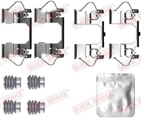 Монтажний набір гальмівних колодок передн FORD MONDEO V OPEL INSIGNIA B, INSIGNIA B COUNTRY, INSIGNIA B GRAND SPORT 1.0-2.5 09.12- QB109-0116 QUICK BRAKE 1090116 (фото 1)