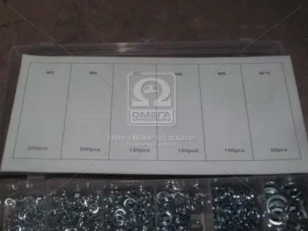 Набір шайб (гроверу) 800шт. (М3-М10) RIDER RD11800ZK