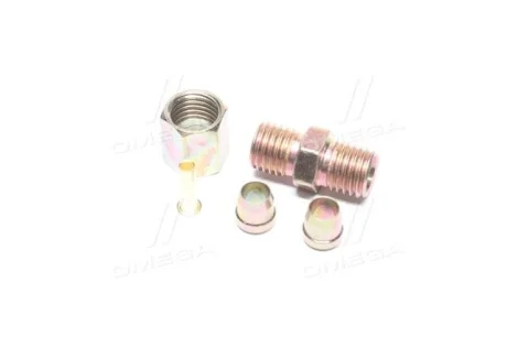 З\'єднувач пневматичний D6 різьбовий-з затискною гайкою прямий М12х1.5 сталь RIDER RD 95.25.50