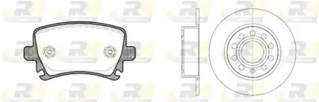 Гальмівний комплект (Диски RH 6649.00 + Колодки RH 21031.00) ROADHOUSE 81031.00
