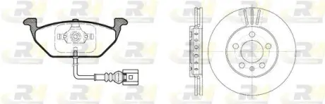 Гальмівний комплект (Диски RH 6545.10 + Колодки RH 2633.41) ROADHOUSE 8633.10