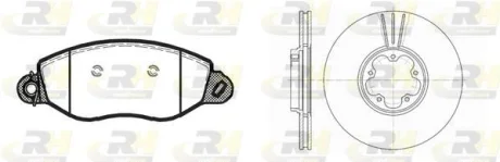 Гальмівний комплект (Диски RH 6608.10 + Колодки RH 2772.12) ROADHOUSE 8772.02