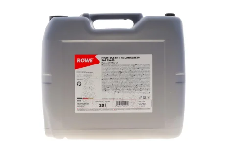 Олива 0W20 HIGHTEC SYNTH RS LONGLIFE IV (20L) (Porsche C20/VW 508 00/509 00) (ACEA A1/B1/C5) ROWE 20036-0200-99