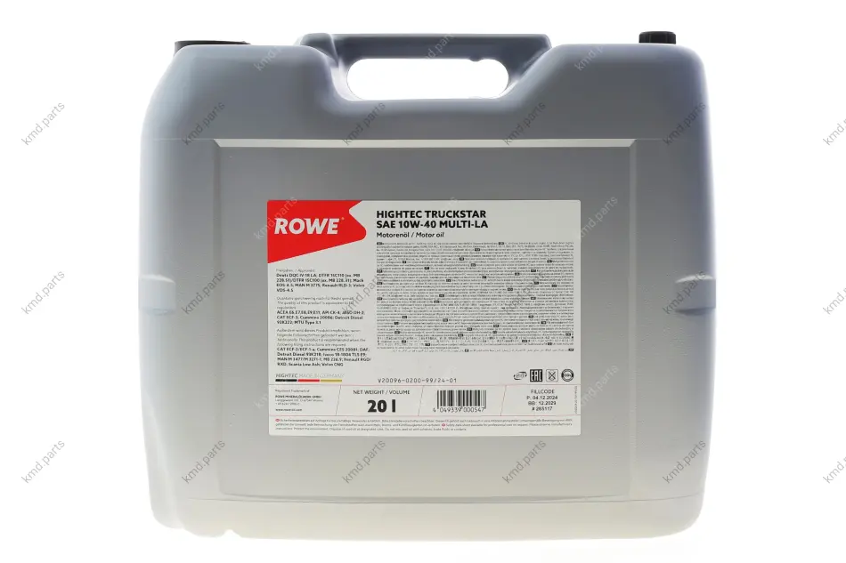 Олива 10W40 HIGHTEC TRUCKSTAR MULTI-LA (20L) (ACEA E6/E7/E8/E9/E11) (MB 226.9) ROWE 20096-0200-99 (фото 1)