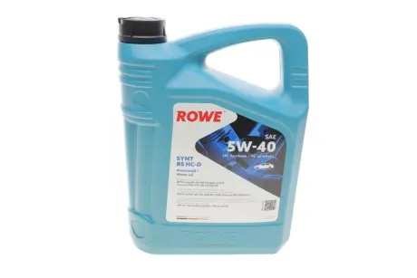 Олива 5W40 HIGHTEC SYNT RS HC-D (4L) (BMW LL-01/MB 229.5/Porsche A40/VW 502 00/505 00) ROWE 20163-0040-99
