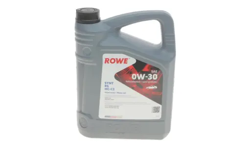 Олива 0W30 HIGHTEC SYNT RS HC-C2 (4L) (9.55535-DS1/GS1/IVECO 18-1811 SC1 LV/PSA B71 2312) (ACEA C2) ROWE 20247-0040-99