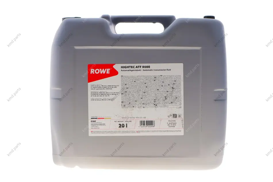 Олива HIGHTEC ATF 8000 (20L) (MB 235.71/236.7/MB 236.5/MB 236.1/DEXRON IIIG/ Ford M2C195-A) (червоний) ROWE 25012-0200-99 (фото 1)