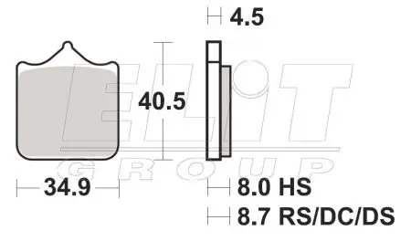 Склад Dual Carbon - передній супорт (гоночні) SBS 870DC