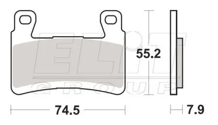 Склад Dual Carbon - передній супорт (гоночні) SBS 894DC