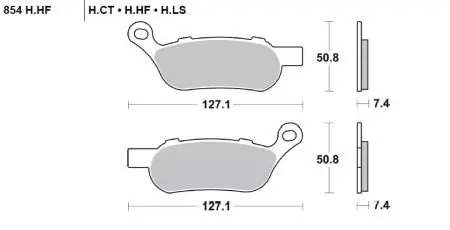 Специальная серия, разробка для Harley та круизерів/чоперов. Не шумні SBS SBS 854H.LS