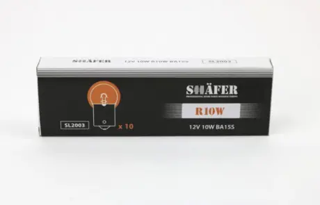 Лампа розжарення 12V 10W R10W BA15S SHAFER SL2003
