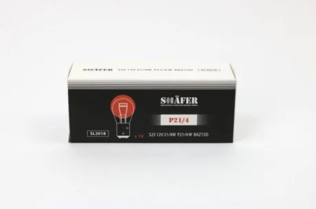 Лампа розжарювання 12V 21/4W P21/4 BAZ15D SHAFER SL2018