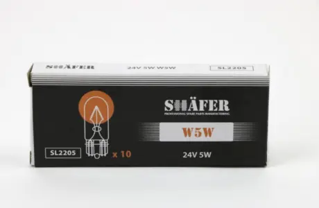 Лампа накаливания 24V 5W W5W SHAFER SL2205