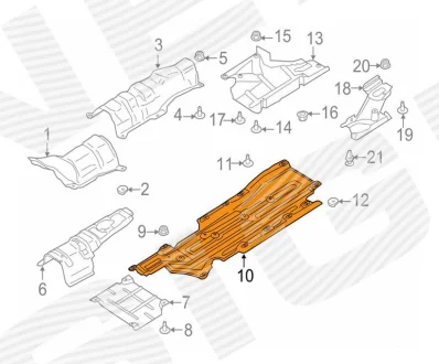 Захист днища FORD EDGE, 15 - 18 SIGNEDA Signeda PFD99304AL
