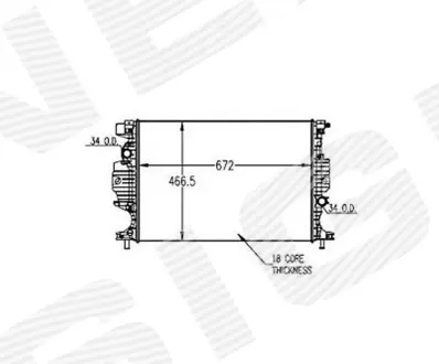 Радіатор на Ford Fusion, 13 - 17 Signeda RA13321