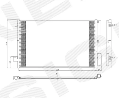 Радіатор кондиціонера FIAT 500X, 15 - Signeda RC30045