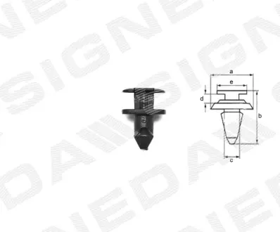 Крепление пластмассовое BMW 5 (E34), 01.88 - 12.95 SIGNEDA Signeda T862(10)