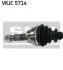 Приводний вал FORD Fiesta/Fusion \'\'1.25-1.6 \'\'01-12 ="" SKF VKJC5714 (фото 2)