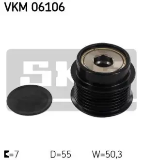 Шків генератора TOYOTA Camry/Rav 4 "2,0/2,4L "05>> ="" SKF VKM06106