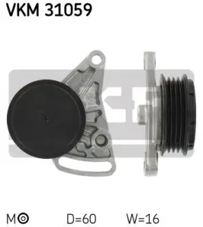 Натягувач ременя AUDI/SKODA/VW A4/A6/Superb/Passat "1,6/2,0L "94-08 ="" SKF VKM31059 (фото 1)