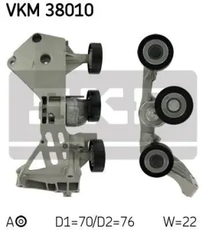 Натяжний ролик поліклинового реміня SKF VKM 38010