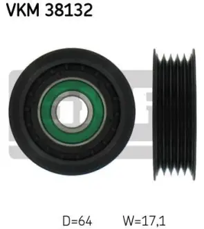 Ролик паразитний MERCEDES A(168/169)/B(W245)/Vaneo "1,4/2,0L "97-12 ="" SKF VKM38132