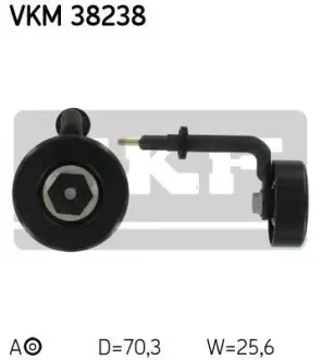 Ролик натяжний BMW/LAND ROVER/MG 3/5/7/X5/Freelander/Range Rover/MG ZT "2,0/3,0L "98>> ="" SKF VKM38238