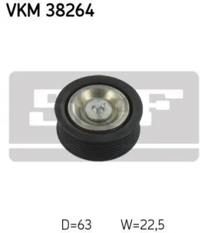 Паразитный/ведущий ролик, поликлиновый ремень. SKF VKM 38264